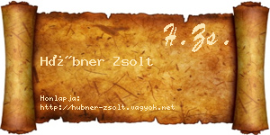 Hübner Zsolt névjegykártya