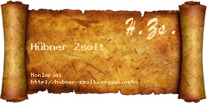 Hübner Zsolt névjegykártya